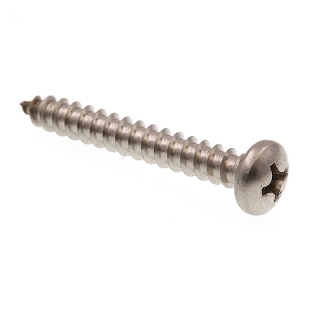Prime-Line Sheet Metal Screw, Self-Tap Pan Head Phil Dr No. 8 X 1-1/4in 18-8 Stainless Steel 100PK 9019892